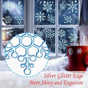 img 3 attached to ❄️ Blue and White Snowflakes Window Clings - 144PCS Xmas Decorations Stickers for Glass Windows