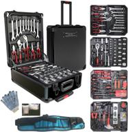 🔧 arcwares 799pcs silver aluminum trolley case tool set: house repair kit with tool belt, household hand tool set - perfect father's day gift (black) logo