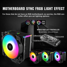 img 2 attached to Pccooler GI-D56A Кулер процессора серии Dawn: бесшумный RGB вентилятор, эспортивная верхняя крышка из плексигласа, 5 тепловых трубок, супер теплорассеивание TDP160W для процессоров Intel i7/i5/i3 и AMD.