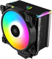 pccooler gi-d56a кулер процессора серии dawn: бесшумный rgb вентилятор, эспортивная верхняя крышка из плексигласа, 5 тепловых трубок, супер теплорассеивание tdp160w для процессоров intel i7/i5/i3 и amd. логотип