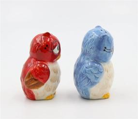 img 3 attached to 🦉 Vintage Cosmos Gifts 10907 Owl Couple Salt and Pepper Set, 3-Inch: Quirky Table Décor for Seasoned Delights