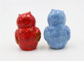 img 2 attached to 🦉 Vintage Cosmos Gifts 10907 Owl Couple Salt and Pepper Set, 3-Inch: Quirky Table Décor for Seasoned Delights