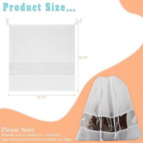 img 2 attached to 10 Pack of Medium Non-Woven Fabric Drawstring Bags for Dustproof Handbag Storage Organization and Dust Cover