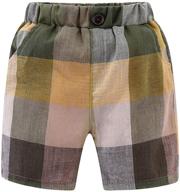 littlespring little shorts colorful plaid boys' clothing : shorts logo