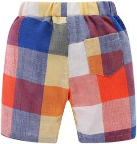 img 3 attached to LittleSpring Little Shorts Colorful Plaid Boys' Clothing : Shorts