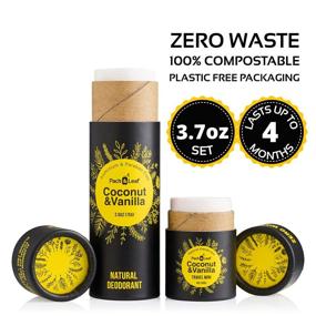 img 3 attached to Aluminum-Free Natural Deodorant Stick Set – Zero Waste and Eco-Friendly, Full & Travel Size, Coconut & Vanilla Scent, Ideal for Men & Women, Vegan and Cruelty-Free (3.7oz Total)