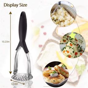 img 2 attached to 🥔 Dodolly Heavy Duty Stainless Steel Potato Masher - Hand Smasher Kitchen Tools for Beans, Vegetables, Avocado, Food and Fruit