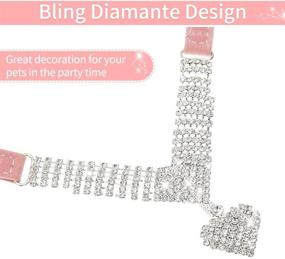img 2 attached to Sparkling Rhinestone Dog Collar: Cute Bling Pet Collar with Crystal Accents for Girls, Soft Adjustable Pink Necklace for Puppy and Cat