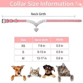 img 3 attached to Sparkling Rhinestone Dog Collar: Cute Bling Pet Collar with Crystal Accents for Girls, Soft Adjustable Pink Necklace for Puppy and Cat