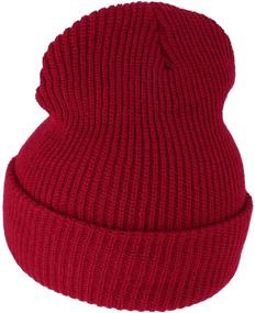 img 3 attached to 🧢 Steve Zissou Life Aquatic Red Beanie: G.I. Watch Cap with Cuff for Style & Warmth