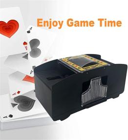 img 2 attached to 🃏 Nileole 1-6 Decks Automatic Card Shuffler: Ideal Battery-Operated Electric Shuffler for UNO, Texas Hold'em, Poker, Blackjack, and More!