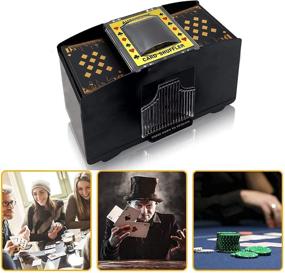 img 3 attached to 🃏 Nileole 1-6 Decks Automatic Card Shuffler: Ideal Battery-Operated Electric Shuffler for UNO, Texas Hold'em, Poker, Blackjack, and More!