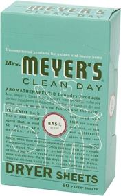 img 2 attached to 🌿 Mrs. Meyer's Clean Day Dryer Sheets - Basil Fragrance - 80 ct - Pack of 2: High-Quality, Eco-Friendly Laundry Freshness!