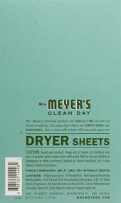 img 3 attached to 🌿 Mrs. Meyer's Clean Day Dryer Sheets - Basil Fragrance - 80 ct - Pack of 2: High-Quality, Eco-Friendly Laundry Freshness!