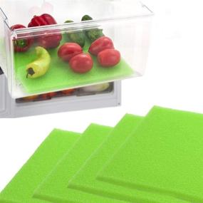 img 4 attached to 🍎 Dualplex Fridge Antimicrobial Liner for Optimal Produce Preservation, 13 x 10.5 Inches (4 Pack) – Prolongs Freshness & Prevents Fruit and Vegetable Spoilage