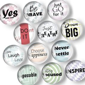 img 4 attached to Glass Inspirational Magnets for Fridge - Funny Refrigerator Magnets - Decorative Magnets for Whiteboard - Locker Magnets for Boys and Girls - Cute Classroom and Office Fridge Magnets