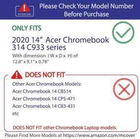 img 3 attached to 📦 mCover 2020 14" Acer Chromebook 314 C933 Series Laptop Hard Shell Case (Not Compatible with Other Acer Chromebook Models) (Clear)