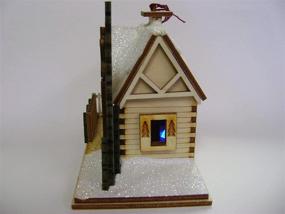 img 1 attached to 🎅 Ginger Cottages - Santa's Ski Lodge GC126: Miniature Collectible Building for Christmas and Holiday Displays. Wood Tabletop Display or Ornament. Handcrafted in the Richmond, Virginia, USA Area.