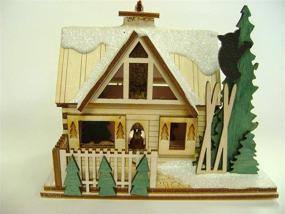 img 4 attached to 🎅 Ginger Cottages - Santa's Ski Lodge GC126: Miniature Collectible Building for Christmas and Holiday Displays. Wood Tabletop Display or Ornament. Handcrafted in the Richmond, Virginia, USA Area.