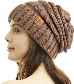 img 2 attached to 🧣 Womens Winter Beanie Hat – Cozy Cable Knit, Stretchy, Trendy Ribbed Chunky Cap