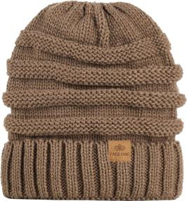 img 1 attached to 🧣 Womens Winter Beanie Hat – Cozy Cable Knit, Stretchy, Trendy Ribbed Chunky Cap