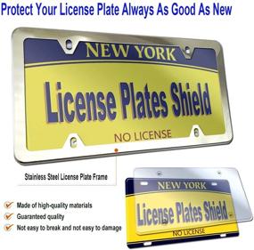 img 3 attached to ZXFOOG License Plate Frame Cover Kit- Clear Flat Plate Cover &Amp