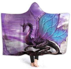 img 4 attached to Dragon Fantasy Blanket Wearable Blankets