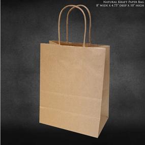 img 2 attached to 🛍️ Flexicore Packaging Brown Kraft Paper Bags - 8x4.75x10.25 Inches, Pack of 50, Brown Color