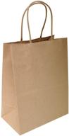 🛍️ flexicore packaging brown kraft paper bags - 8x4.75x10.25 inches, pack of 50, brown color logo