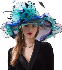 img 4 attached to 👒 ORIDOOR Organza Fascinator Kentucky E1 Black - Elegant Women's Special Occasion Accessories