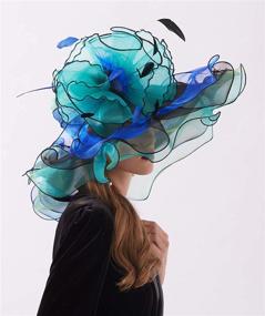img 1 attached to 👒 ORIDOOR Organza Fascinator Kentucky E1 Black - Elegant Women's Special Occasion Accessories