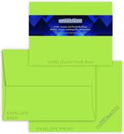 💌 5x7 cut size cards with a-7 envelopes - bright lime green - 25 sets - matching pack - invitations, greeting, thank you, notes, holidays, weddings, birthdays, announcements - premium quality! logo