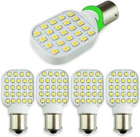 img 4 attached to Enhance Your RV with 4 Pack Rotating Super Bright 300 Lumen 1141 1156 Interior LED Lights in Natural White