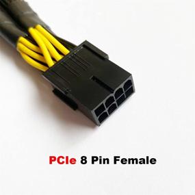 img 3 attached to Бесконечный адаптер питания PCI Express для двух видеокарт с разъемами 8-6 пинов (женский 8-пиновый разъем на два мужских 8-пиновых разъема) – кабель длиной 9 дюймов (1 упаковка)