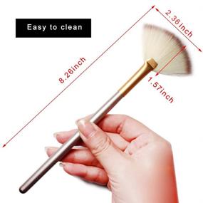 img 3 attached to 💆 Slim Soft Facial Fan Brush – Versatile Makeup & Cosmetic Tool for Glycolic Peel Masques, Chemical Peel Application – Pack of 5