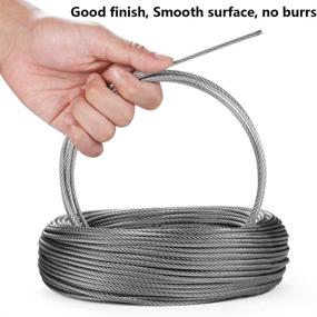 img 1 attached to 🔗 Premium T316 Stainless Steel Aircraft Wire Rope- 220 Feet, 1780 lb Breaking Strength- Ideal for Cable Railing, Stair Railing, DIY Balustrade- Marine Grade, Complete with Cutter and Deck Railing Wire