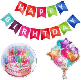 img 4 attached to 🎉 15 Magnetic Birthday Car Decorations - Happy Birthday Magnets, Reflective Colorful Car Decals, Cake Balloon Pattern for Cars, Refrigerators, or Any Metal Surface