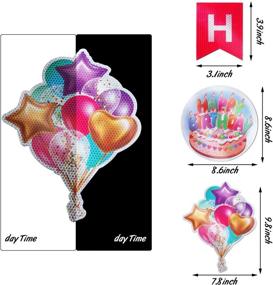 img 2 attached to 🎉 15 Magnetic Birthday Car Decorations - Happy Birthday Magnets, Reflective Colorful Car Decals, Cake Balloon Pattern for Cars, Refrigerators, or Any Metal Surface