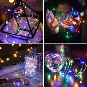 img 3 attached to Solar Christmas Fairy Lights Outdoor 2-Pack Each 200 LED 66Ft 8 Modes Extra-Long Waterproof Copper Wire Solar Powered Twinkle String Light For Yard Garden Trees Christmas Party Decoration (Multicolor)