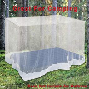 img 3 attached to Alpine Grand Premium Double Bed & Crib Mosquito Net - Full Hanging Kit with Extended Strings, 8 Hooks & Free Carry Bag - Ideal for Camping, Hammocks & Outdoor Use