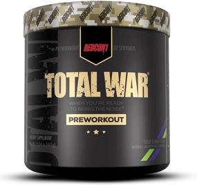 img 4 attached to 🔥 Redcon1 Total War Preworkout Powder - Sour Gummy Flavor: Boost Energy, Increase Endurance, Focus with Beta-Alanine, 350mg Caffeine, Citrulline Malate, Nitric Oxide Booster - Keto Friendly