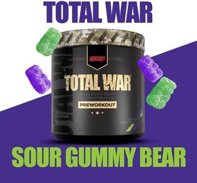 img 2 attached to 🔥 Redcon1 Total War Preworkout Powder - Sour Gummy Flavor: Boost Energy, Increase Endurance, Focus with Beta-Alanine, 350mg Caffeine, Citrulline Malate, Nitric Oxide Booster - Keto Friendly