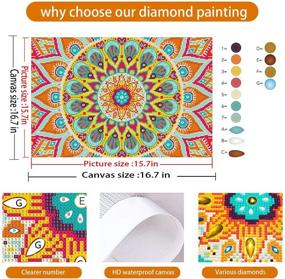 img 3 attached to Diamond Painting Mandala Rhinestone 40Cmx60Cm