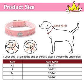 img 3 attached to Stylish Pink XS Rhinestone Diamond Dog Collar for Girl Puppies & Small Pets - BINGPET