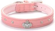 stylish pink xs rhinestone diamond dog collar for girl puppies & small pets - bingpet logo