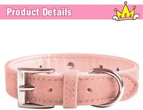 img 1 attached to Stylish Pink XS Rhinestone Diamond Dog Collar for Girl Puppies & Small Pets - BINGPET