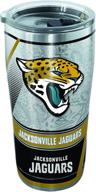 🏈 tervis triple wall nfl jacksonville jaguars insulated tumbler cup - 20oz, stainless steel, edge: keeps drinks cold & hot logo