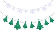 snowflake christmas garlands decoration supplies logo