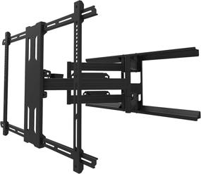 img 4 attached to 📺 Кронштейн для телевизора Kanto PDX700 с полным диапазоном движения: поддерживает телевизоры от 42 до 100 дюймов, вес до 150 фунтов, поворот на 90°, наклон +15°/-3°, черного цвета.