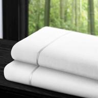 🏠 zen home luxury flat sheet (2-pack) - 1500 series brushed microfiber with bamboo blend treatment - eco-friendly, wrinkle resistant - king size, white logo